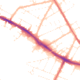 Daytime road noise heatmap for BH23 2AJ