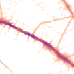 Daytime road noise heatmap for BH23 2AP