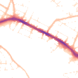 Daytime road noise heatmap for BH23 2EB