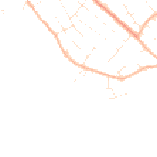 Daytime road noise heatmap for BH23 3NW