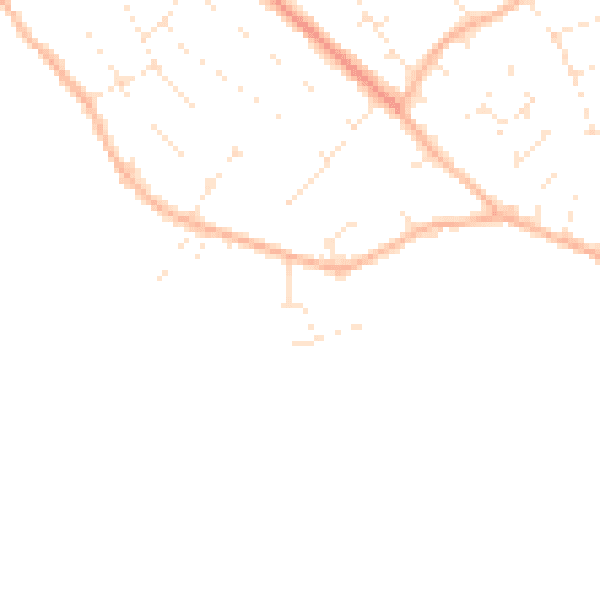 Daytime road noise heatmap for BH23 3NX