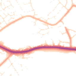 Daytime road noise heatmap for BH23 4QY