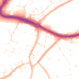 Daytime road noise heatmap for BH23 4SP