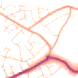 Daytime road noise heatmap for BH23 5FS