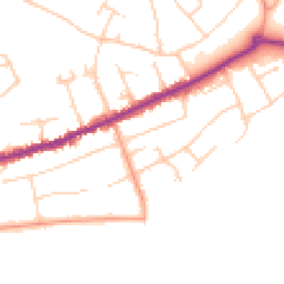 Daytime road noise heatmap for BH23 5HQ