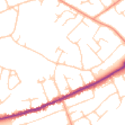 Daytime road noise heatmap for BH23 5NA