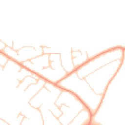 Daytime road noise heatmap for BH23 5PZ
