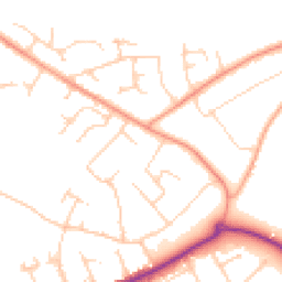 Daytime road noise heatmap for BH23 5SF