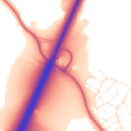 Daytime road noise heatmap for BH23 6AF