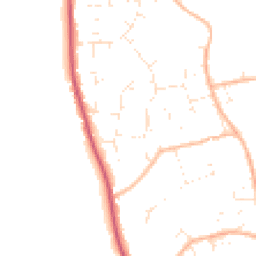 Daytime road noise heatmap for BH23 7EU