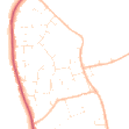 Daytime road noise heatmap for BH23 7HR