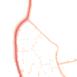 Daytime road noise heatmap for BH23 7JY