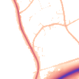 Daytime road noise heatmap for BH23 7NF