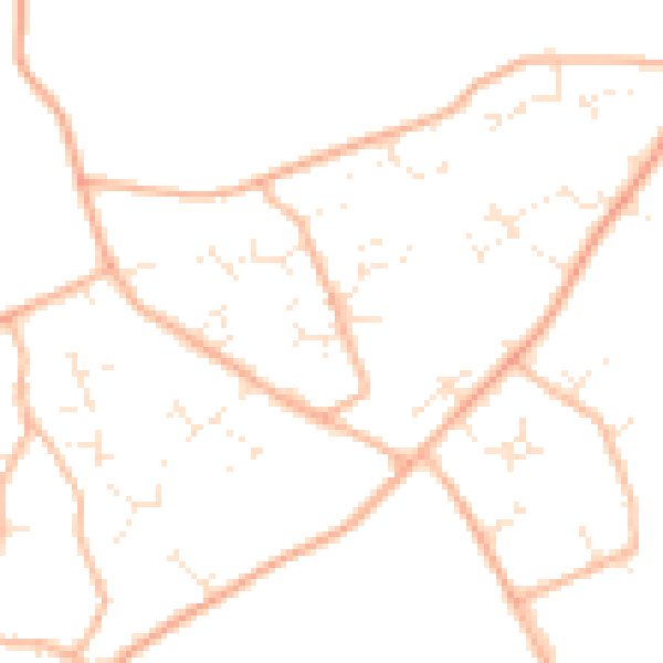 Daytime road noise heatmap for BH23 8AQ