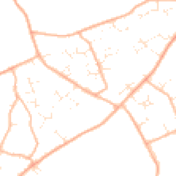 Daytime road noise heatmap for BH23 8NJ