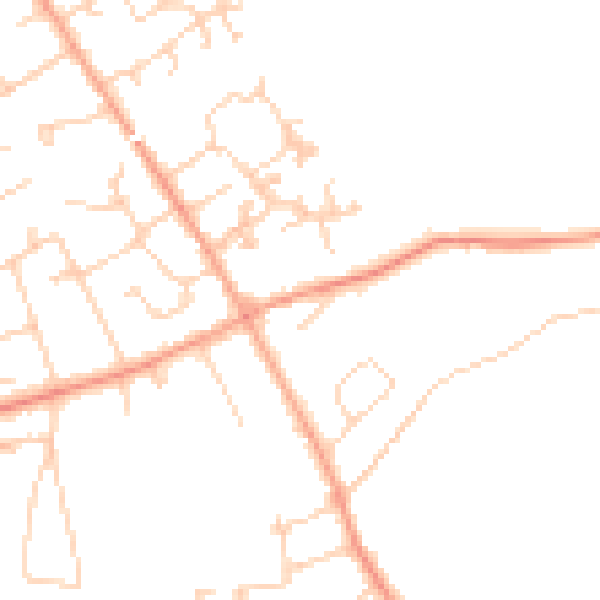 Daytime road noise heatmap for BH25 5AH