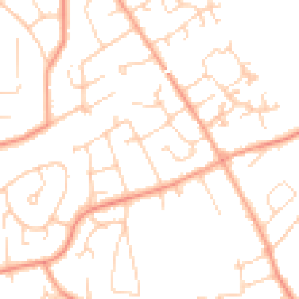 Daytime road noise heatmap for BH25 5AY