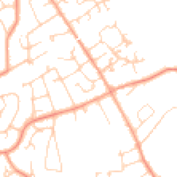 Daytime road noise heatmap for BH25 5DB