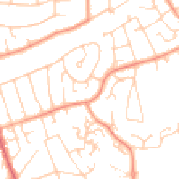 Daytime road noise heatmap for BH25 6AL