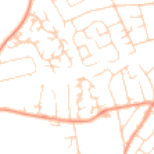 Daytime road noise heatmap for BH25 6RF
