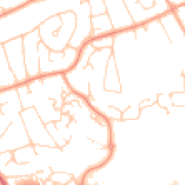 Daytime road noise heatmap for BH25 6TZ