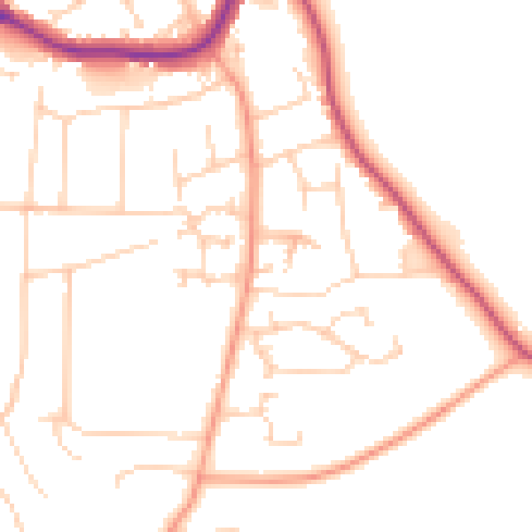 Daytime road noise heatmap for BH25 7AH
