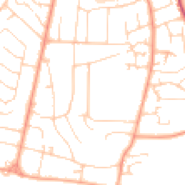 Daytime road noise heatmap for BH25 7BT