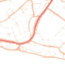 Daytime road noise heatmap for BH6 3AS