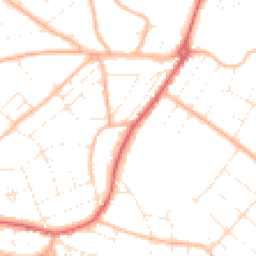 Daytime road noise heatmap for BH6 3BJ