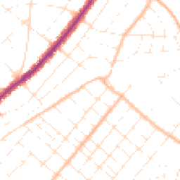 Daytime road noise heatmap for BH6 5HA