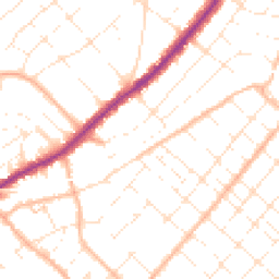 Daytime road noise heatmap for BH6 5PN