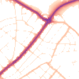 Daytime road noise heatmap for BH6 5QE