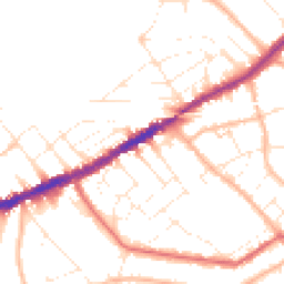 Daytime road noise heatmap for BH7 6AU