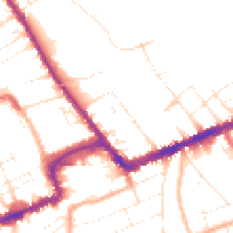 Daytime road noise heatmap for BH7 6GZ