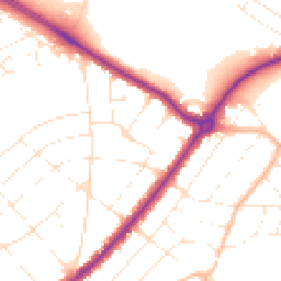Daytime road noise heatmap for BH7 6SA