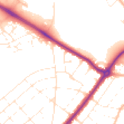 Daytime road noise heatmap for BH7 6SD
