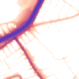 Daytime road noise heatmap for BH7 7AG