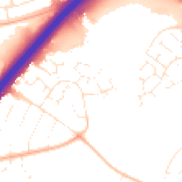 Daytime road noise heatmap for BH7 7EF