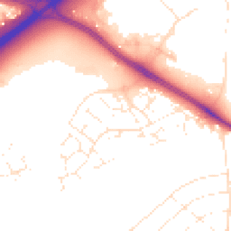 Daytime road noise heatmap for BH7 7HH