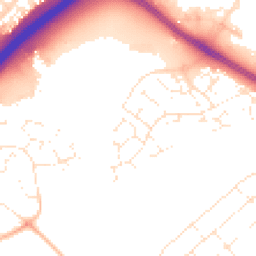 Daytime road noise heatmap for BH7 7JN