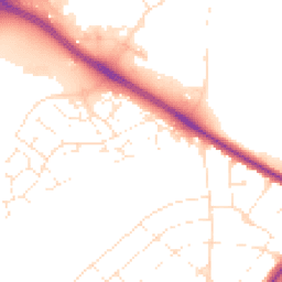 Daytime road noise heatmap for BH7 7JS