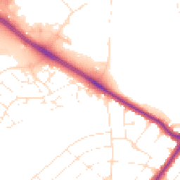 Daytime road noise heatmap for BH7 7JT