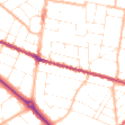 Daytime road noise heatmap for BH9 1AB