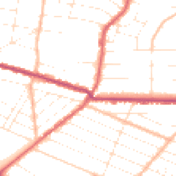 Daytime road noise heatmap for BH9 1AQ