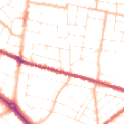 Daytime road noise heatmap for BH9 1AZ