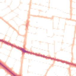 Daytime road noise heatmap for BH9 1BL