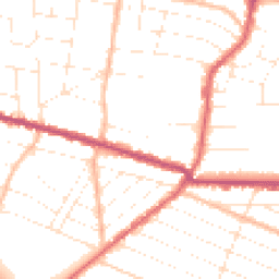 Daytime road noise heatmap for BH9 1BZ