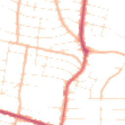 Daytime road noise heatmap for BH9 1JQ