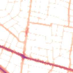 Daytime road noise heatmap for BH9 1JT