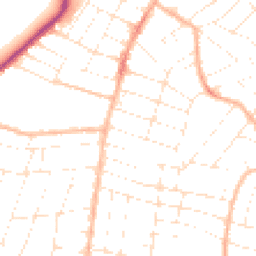 Daytime road noise heatmap for BH9 1TN